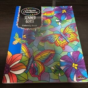 Timeless Creations " Stained Glass" Coloring Book